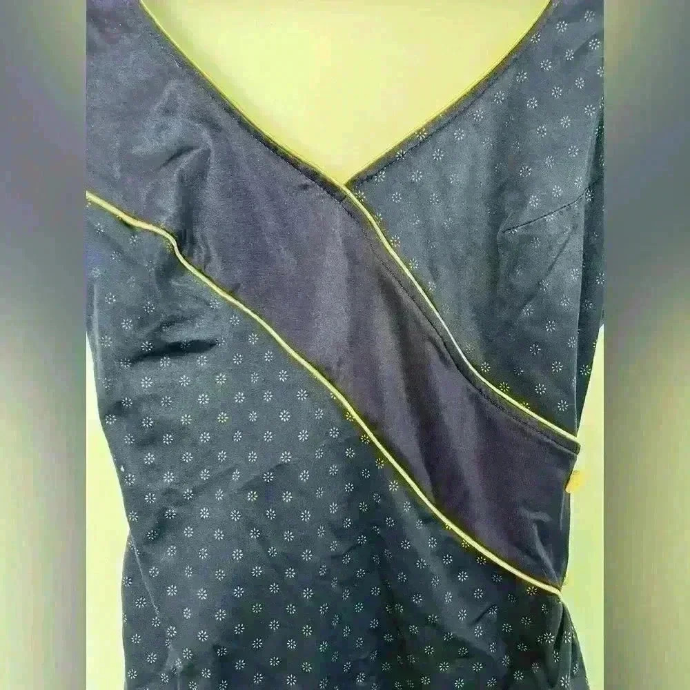 Women's Vintage 1970's Longitude One Piece Blue Bathing Suit Union Made USA 14T - Picture 4 of 8